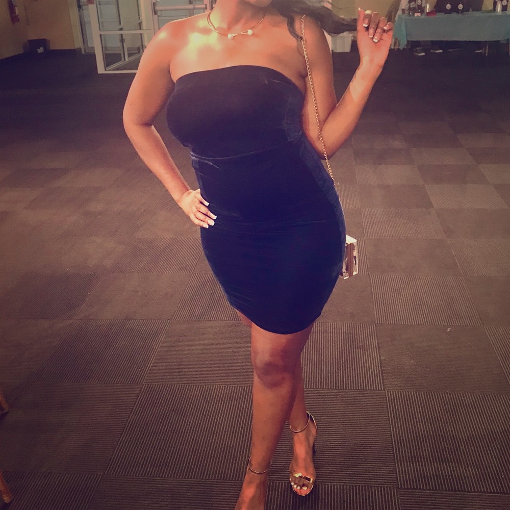 Velvet tube dress